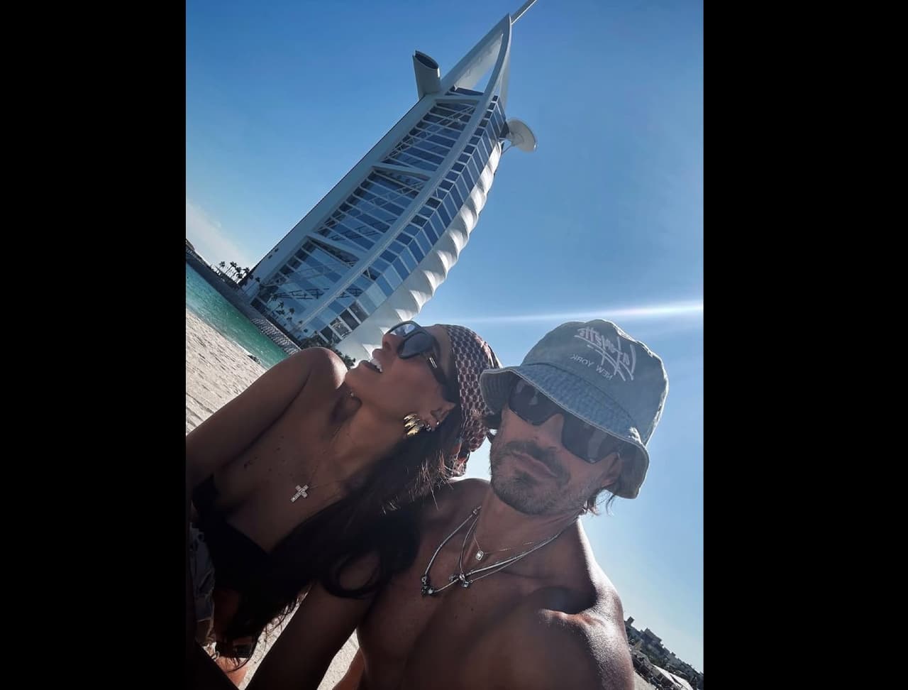 Galilea Montijo y su novio Isaac Moreno.