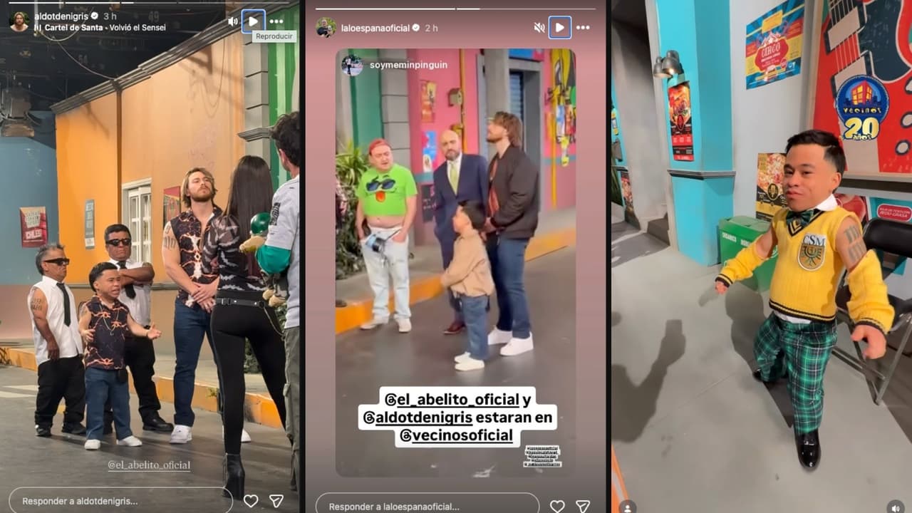 Abelito y Aldo de Nigris graban episodio de 'Vecinos'