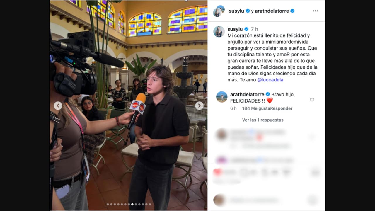 Susy Lu y Arath de la Torre felicitan a su hijo Lucca por su próximo debut en telenovela