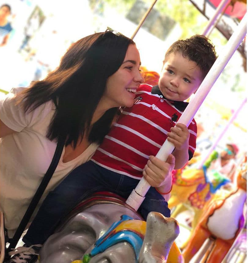 Ariadne Díaz presume a su hijo Diego en Instagram.