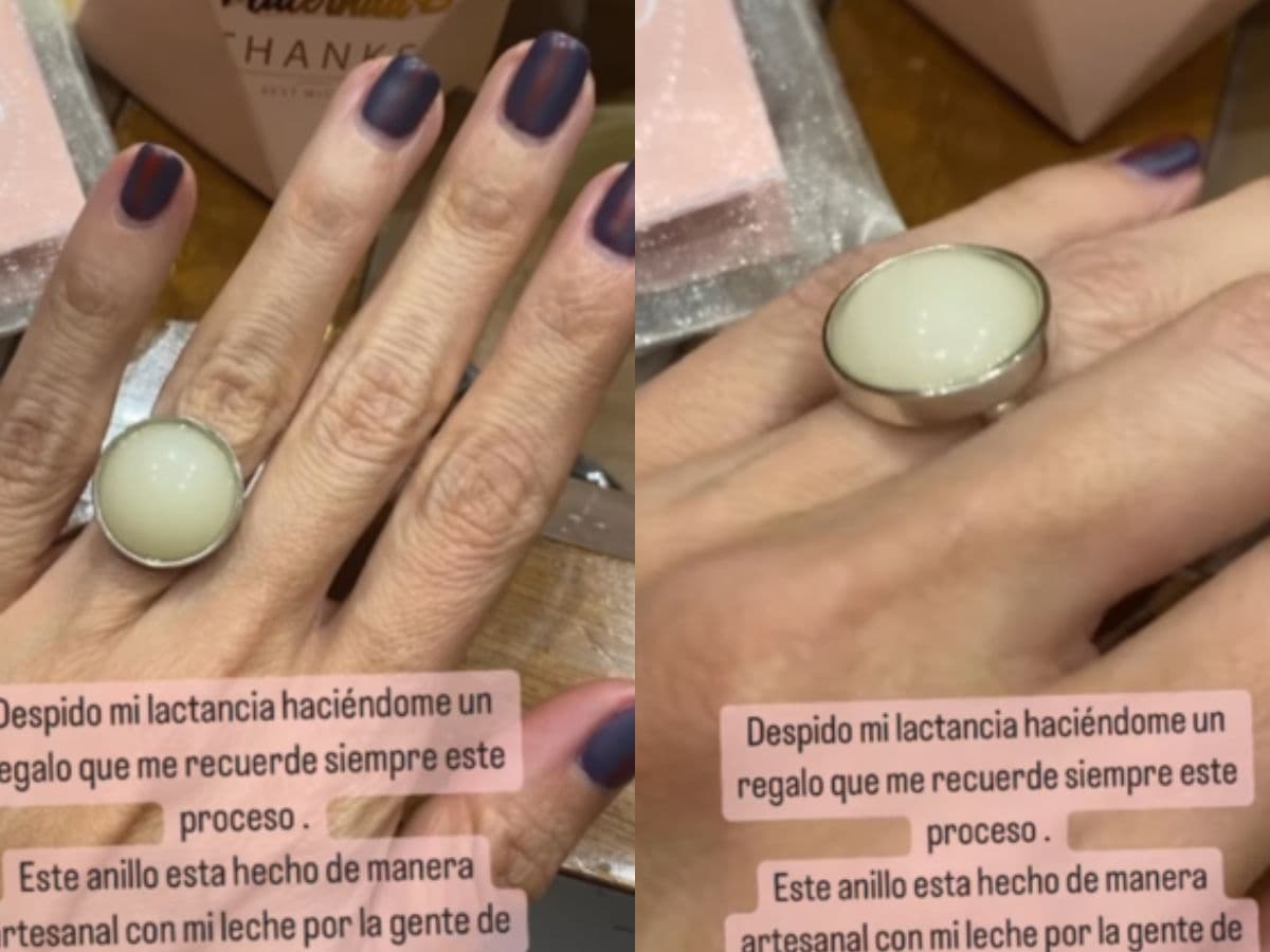 La actriz mandó a hacer una joya de plata para cerrar este ciclo de la maternidad.