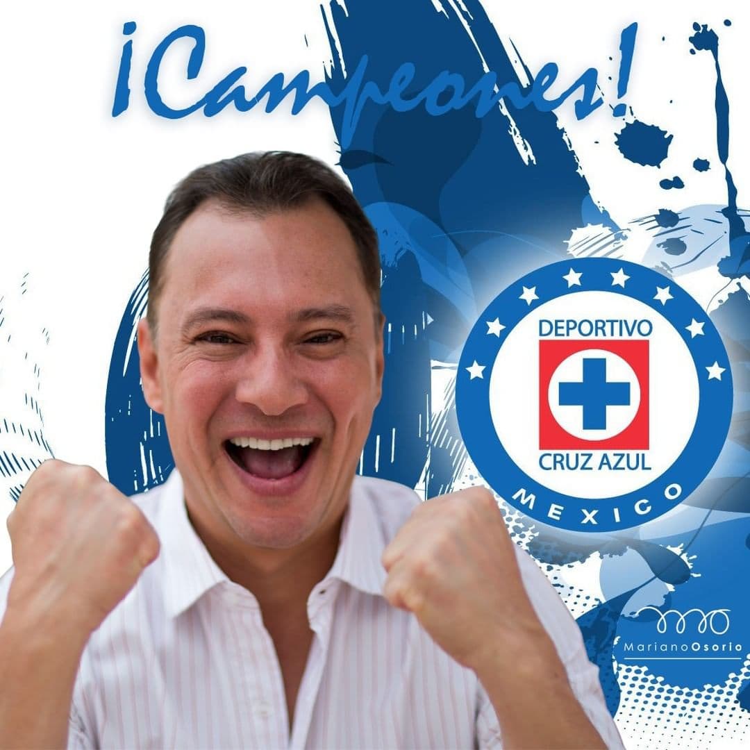 Mariano Osorio también celebró por medio de las redes sociales que tras 23 años, Cruz Azul se coronara como campeón.