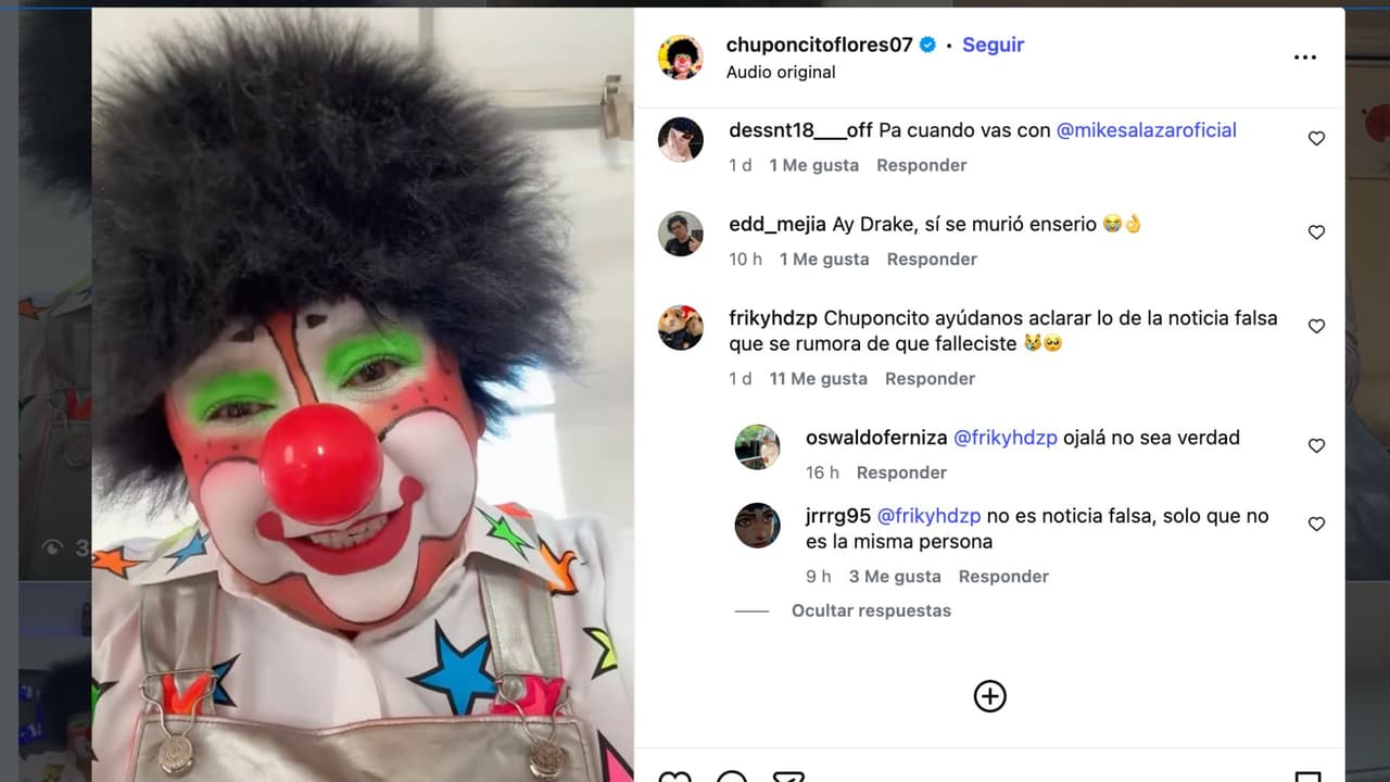 'Chuponcito' reaparece en medio de rumores de muerte.