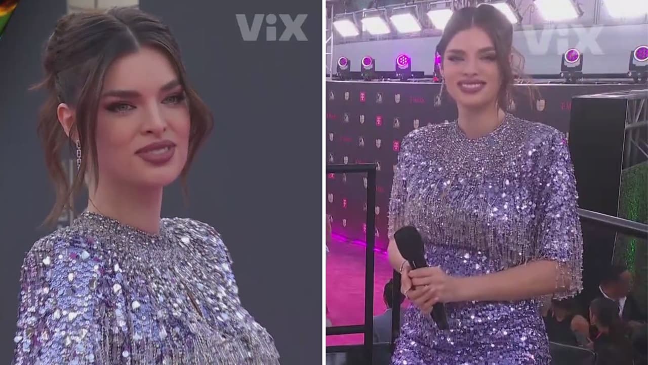 Nadia Ferreira presume su 'baby bump' en la alfombra magenta de Premio Lo Nuestro 2026