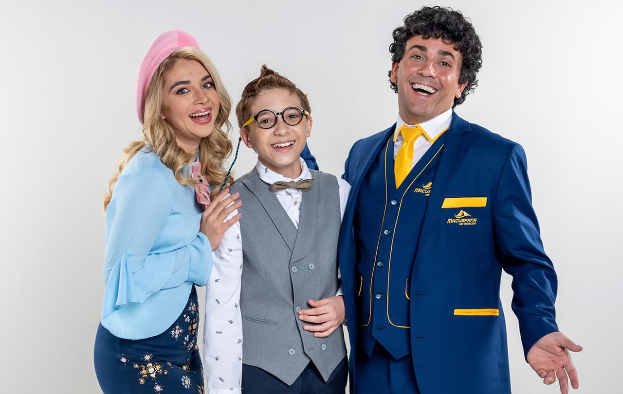 Daniela Luján, Tadeo Bonavides y Ricardo Margaleff