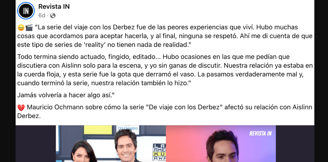 Esa fue la publicación que puso la separación de Aislinn Derbez y Maurcio Ochmann otra vez en la mira