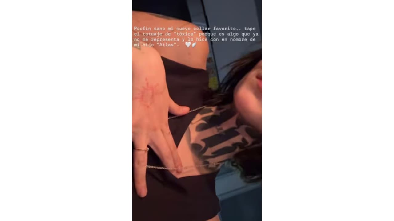 Fer Moreno se tatúa el nombre de su bebé