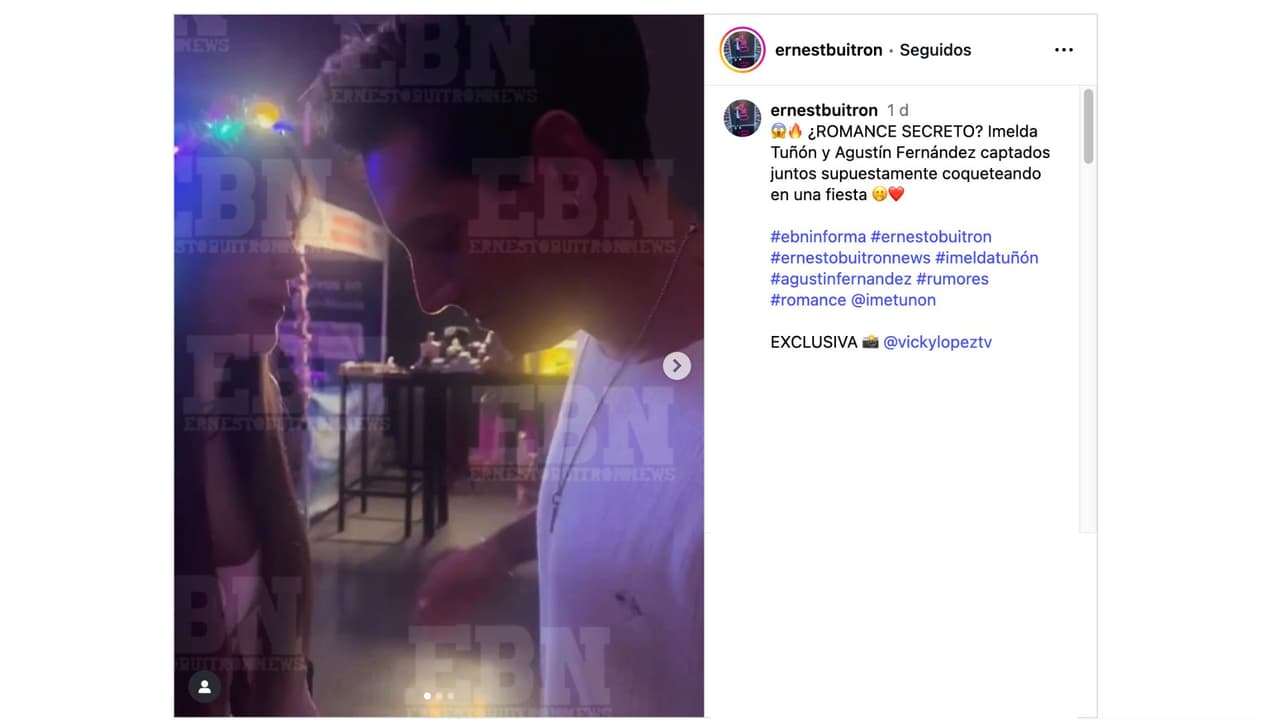 Surgen rumores sobre un supuesto romance entre Imelda Tuñón y Agustín Fernández.