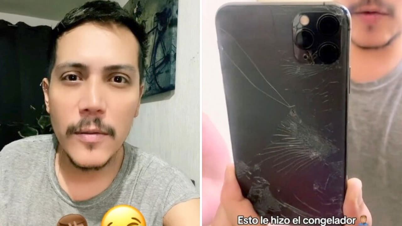 Tiktoker muestra cómo quedó su iPhone tras estar 2 horas en el congelador