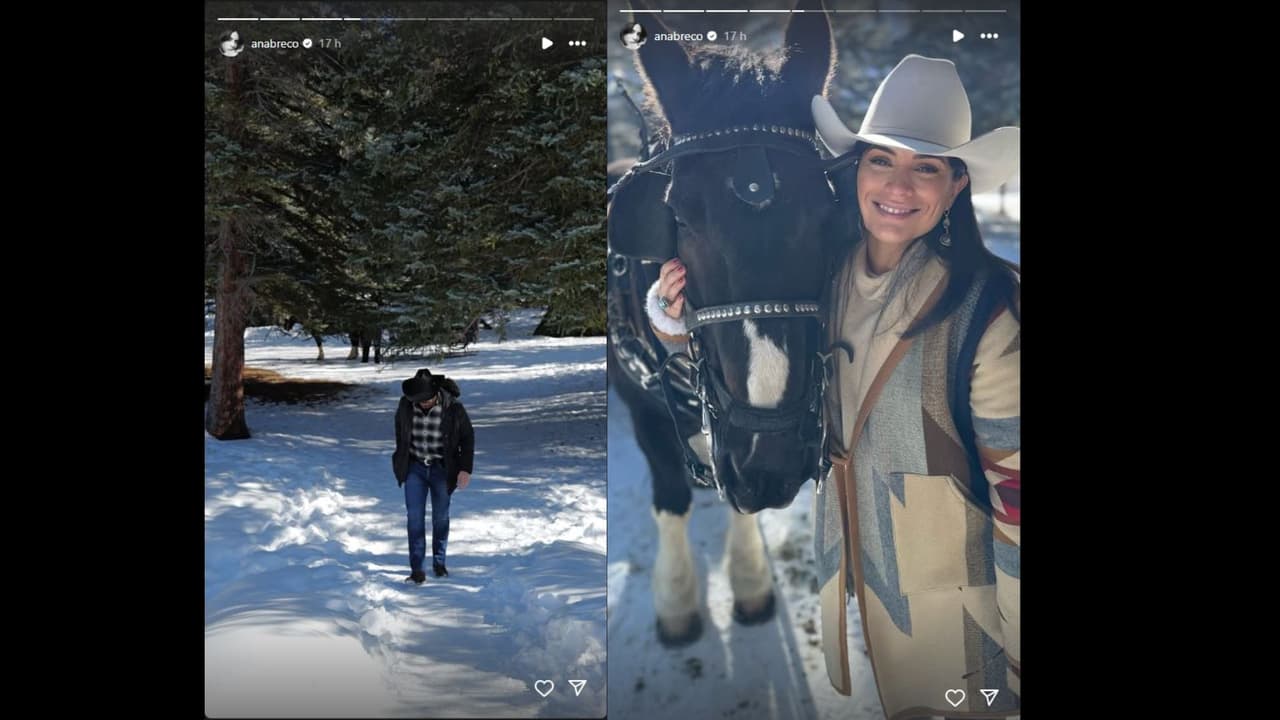 Ana Brenda Contreras y Zacarías disfrutaron de un destino nevado para celebrar su primer aniversario de bodas