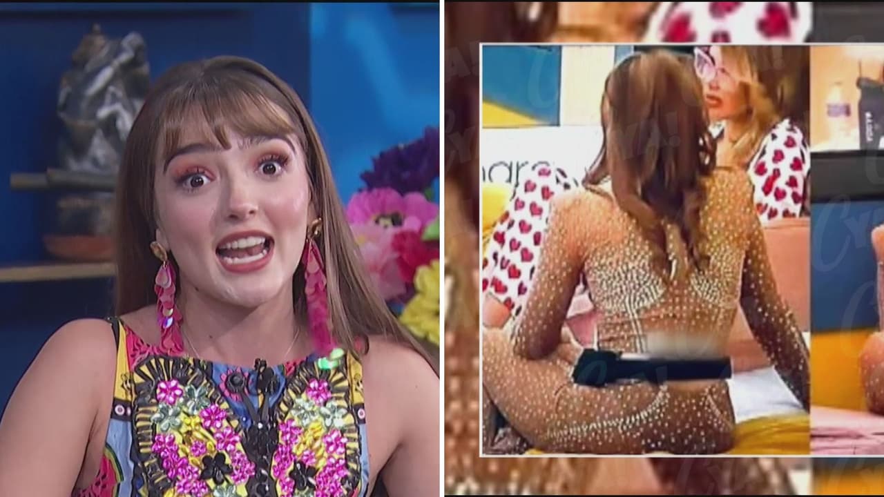 Elaine Haro se entera de que, como Mariana Botas, se puso la ropa al revés y así reacciona al ver las imágenes