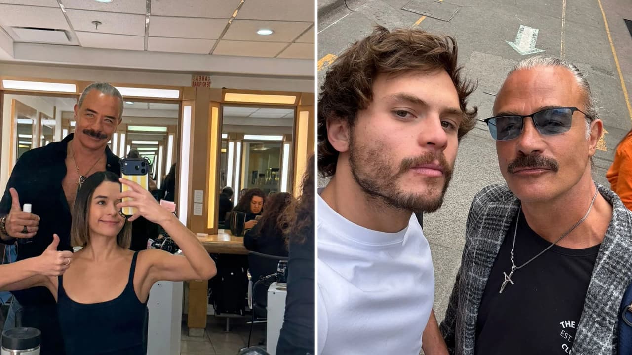 Valeria y Graco junto a su papá, Sergio Sendel.