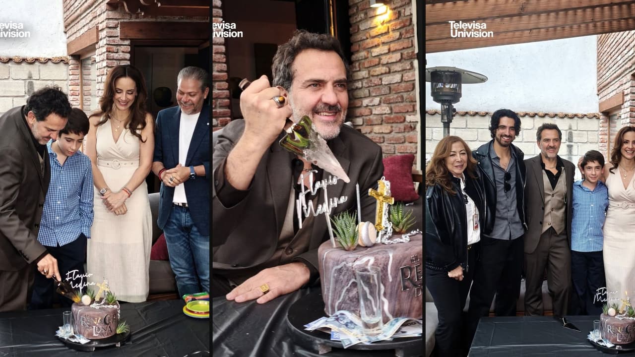Flavio Medina celebra su cumpleaños en las grabaciones de la telenovela 'El renacer de Luna'