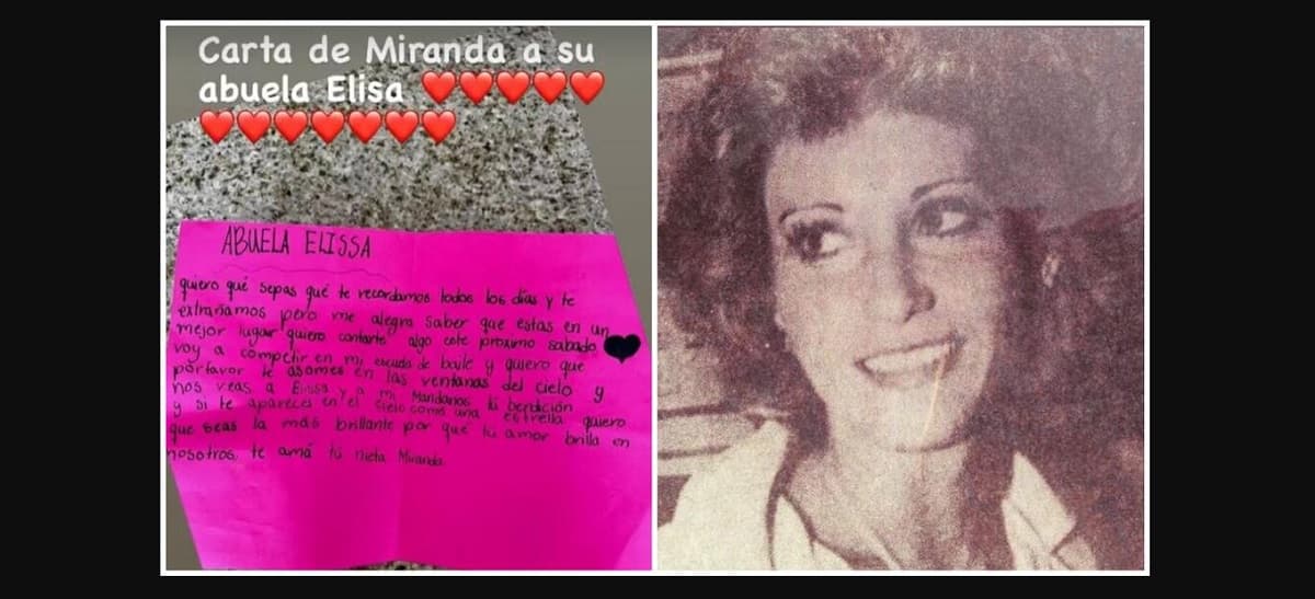 Alexa Miranda le hizo una emotiva petición a su abuelita paterna