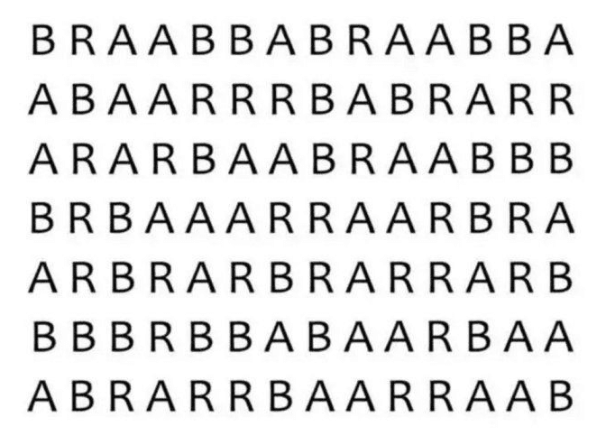 Reto Viral: ¿Puedes encontrar la palabra BAR?