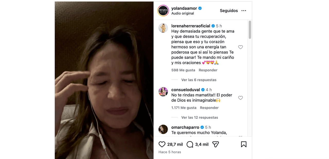 Yolanda Andrade aparece casi sin poder hablar y, llorando, hace fuerte revelación sobre lo que padece