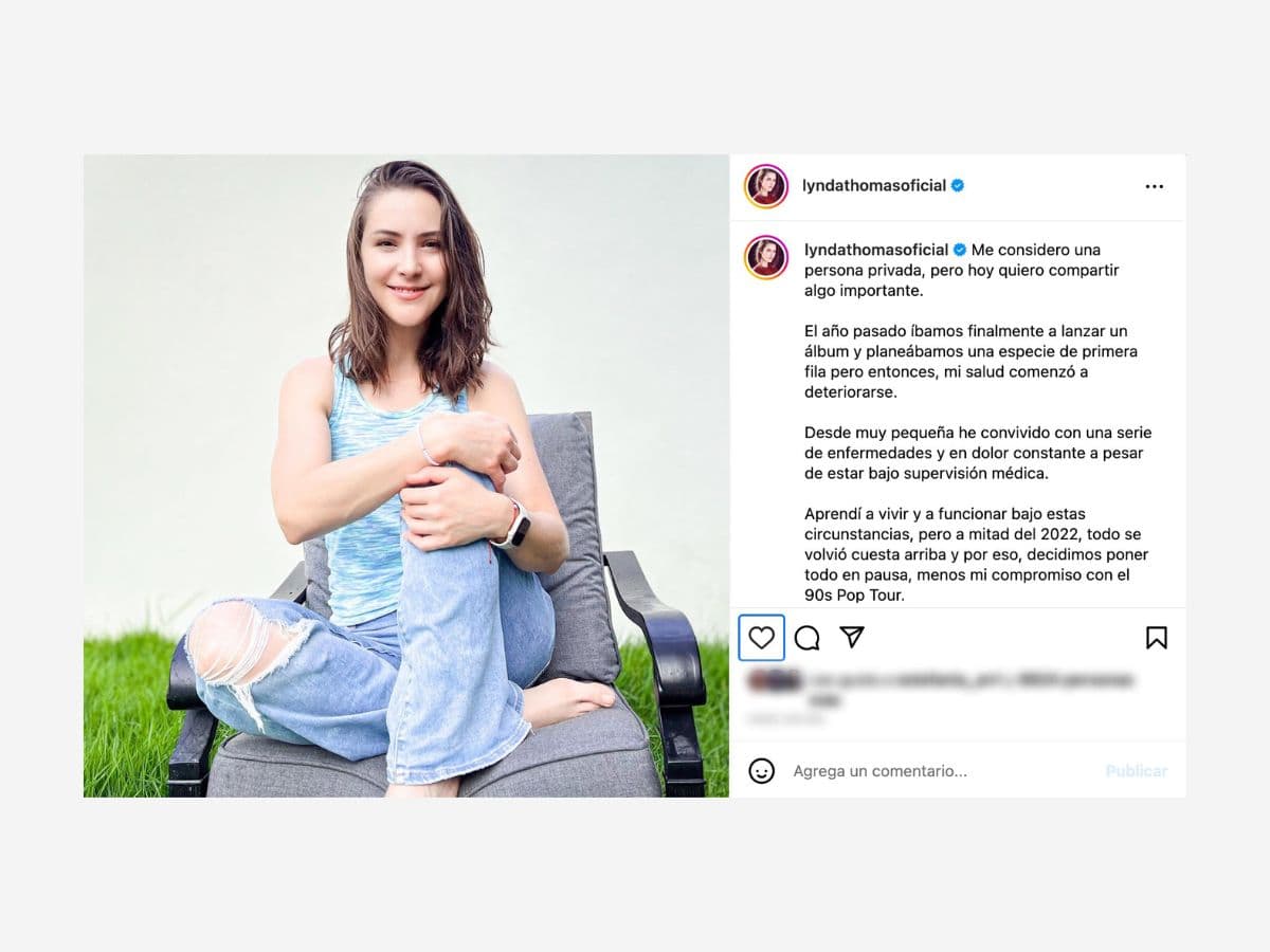 En una carta abierta, Lynda Thomas habló de su estado de salud.