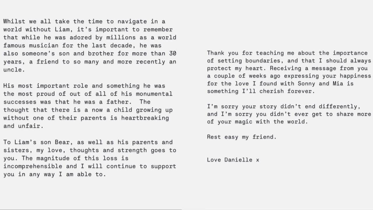 Danielle Peazer, exnovia de Liam Payne, lamentó la muerte del cantante de One Direction.