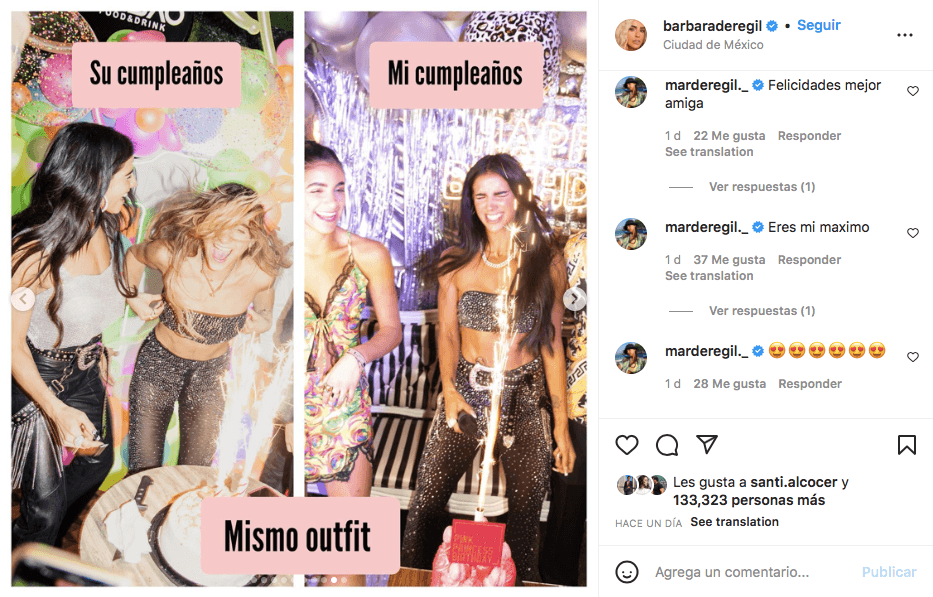Bárbara de Regil le roba el outfit a su hija y lo usa en su cumpleaños