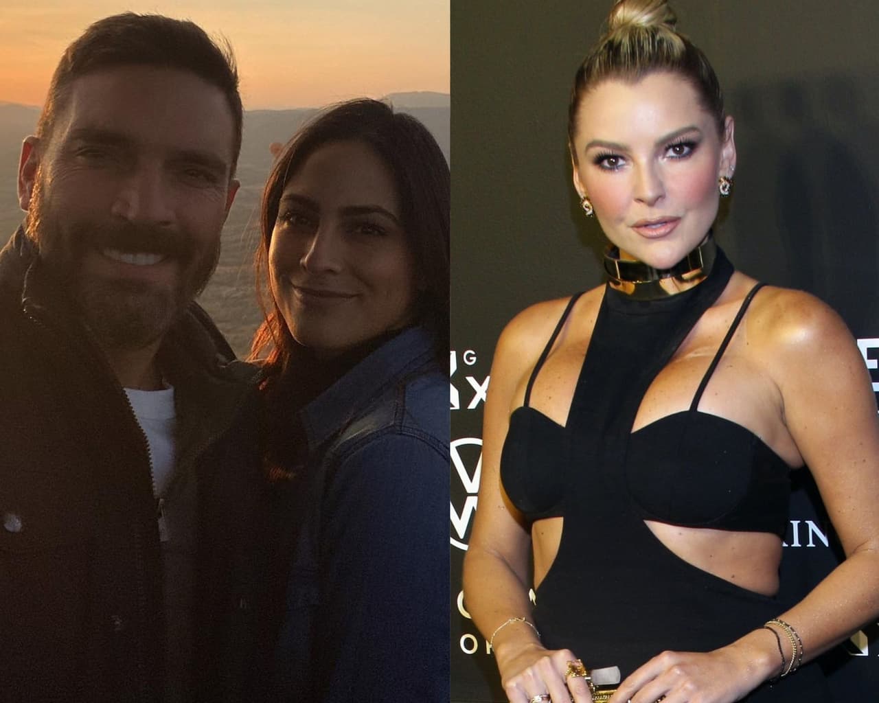 Julián Gil, su prometida Valeria Marín y la actriz Marjorie de Sousa, ex del actor.