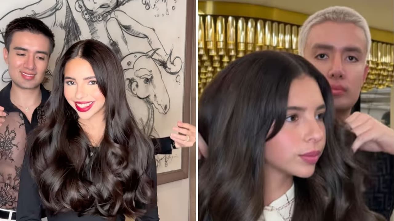 Ángela Aguilar y Micky Hair.