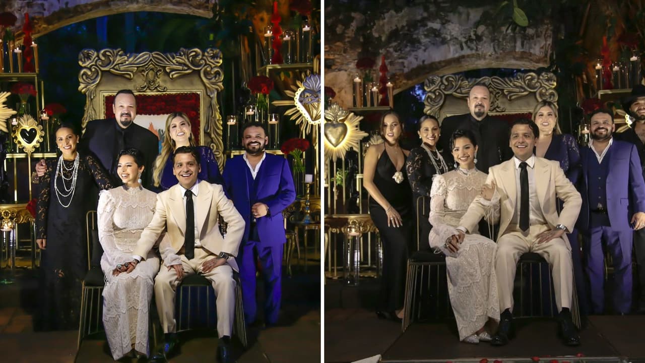 Pepe Aguilar publica primeras fotos oficiales de la boda de Ángela Aguilar y Nodal.