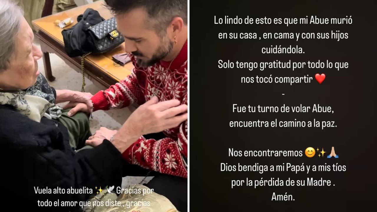 José Ron anuncia la muerte de su abuela.