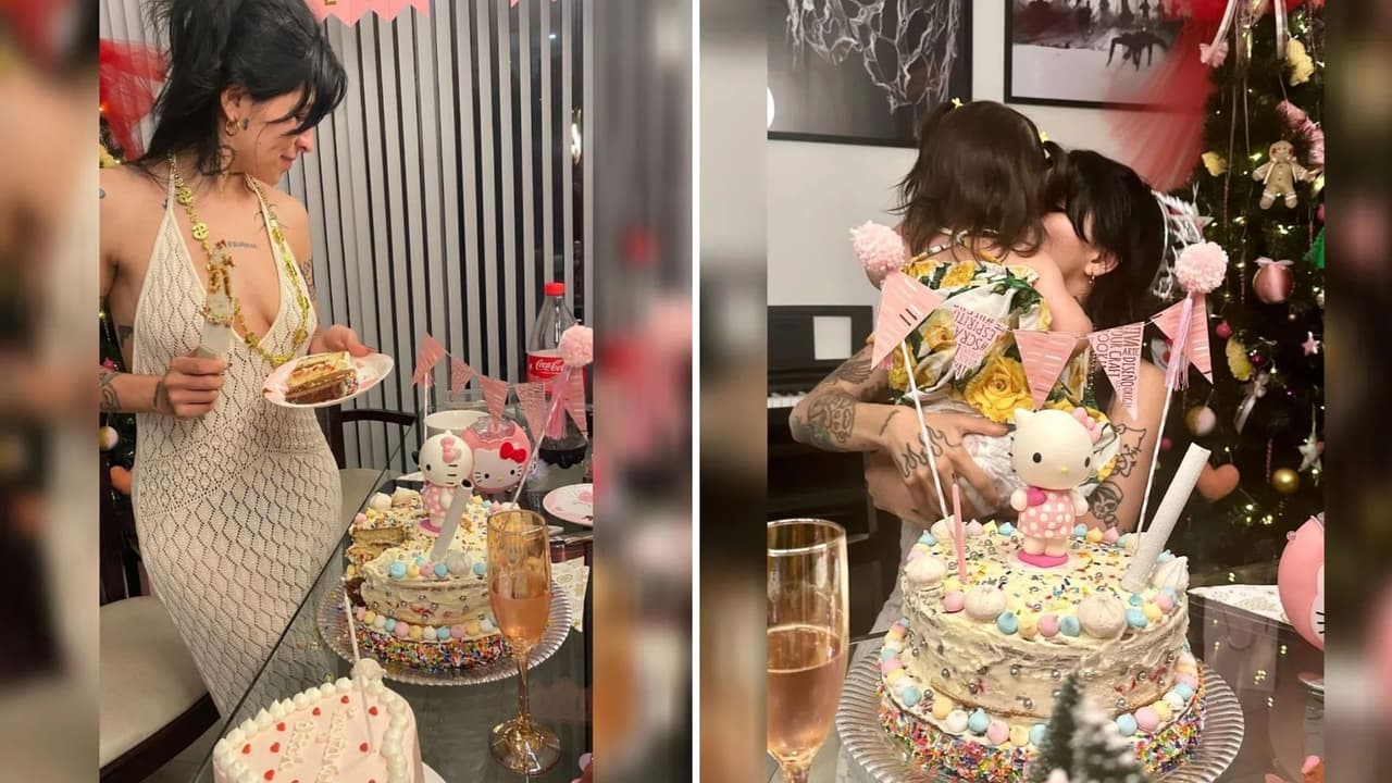 Cazzu y su celebración de cumpleaños con su hija Inti.