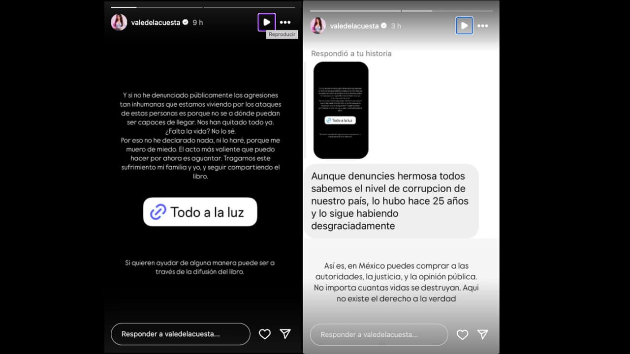 Valentina de la Cuesta lanza comunicado tras huir de México
