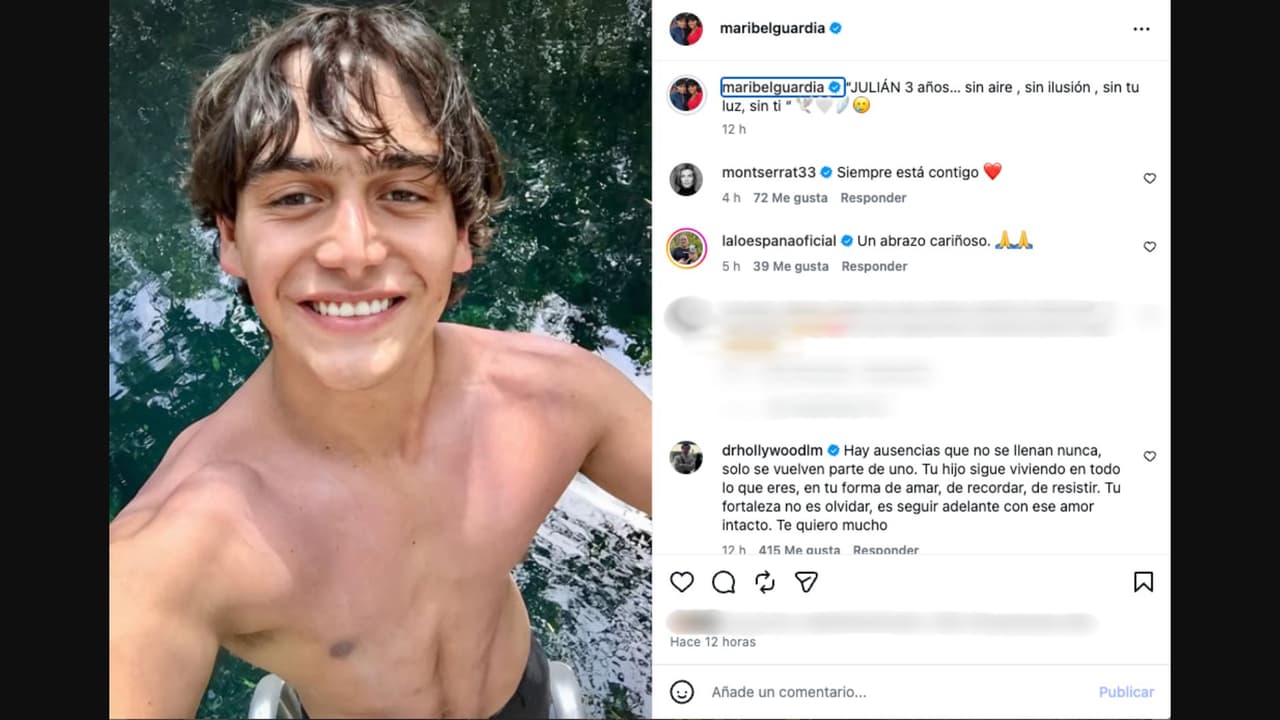 Maribel Guardia dedica emotivo mensaje a su fallecido hijo Julián Figueroa en su aniversario luctuoso