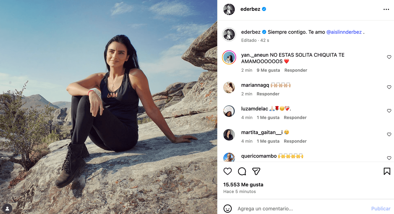 Eugenio Derbez publica foto junto a Aislinn Derbez tras la muerte de su mamá: le hace devastadora promesa