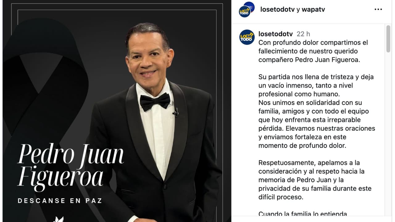 Confirman la muerte de Pedro Juan Figueroa.