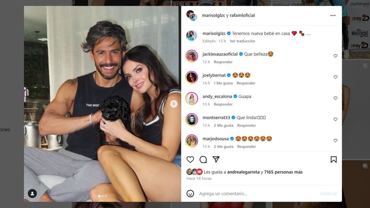 Marisol González anuncia llegada de nueva 'bebé' a la familia.