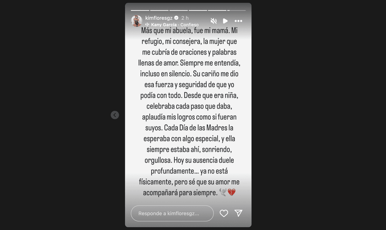 Kimberly Flores llora la muerte de su mamá y así la despide