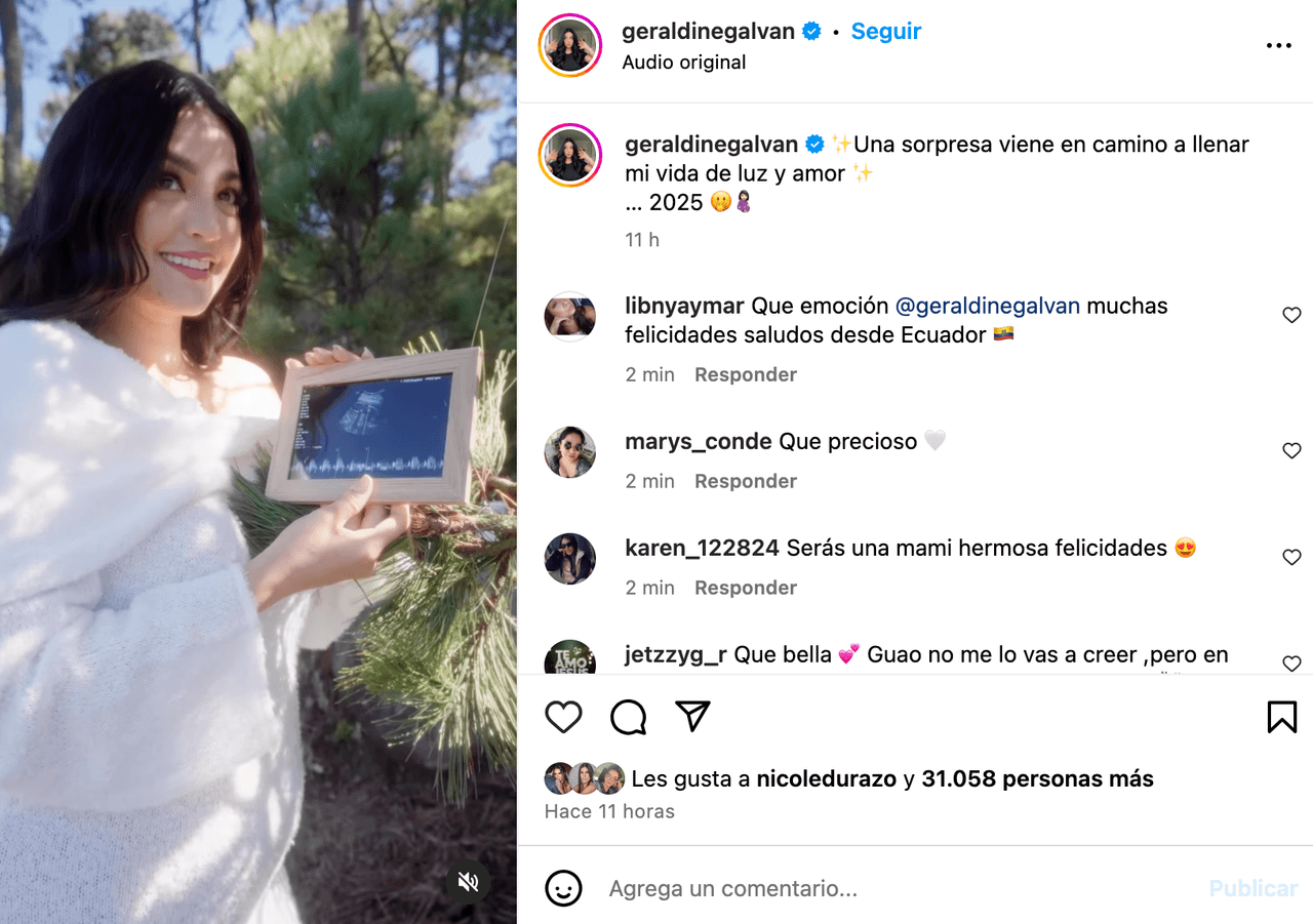 Así dio a conocer Gerladine Galván que está embarazada