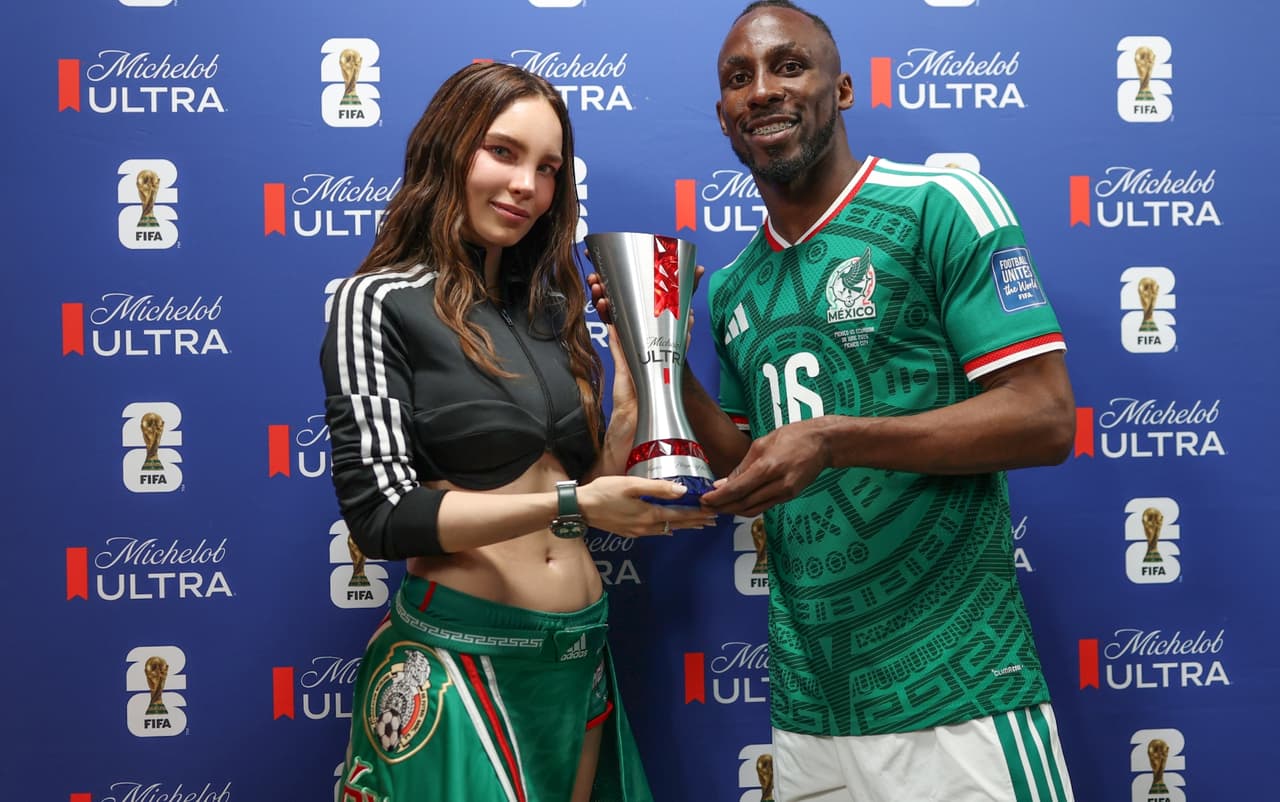 Belinda y Julián Quiñones en el Mundial de Futbol 2026.