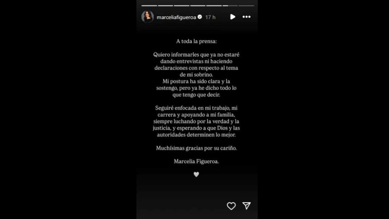 Marcelia Figueroa asegura que ya no dará más entrevistas sobre Imelda Tuñón y su hijo