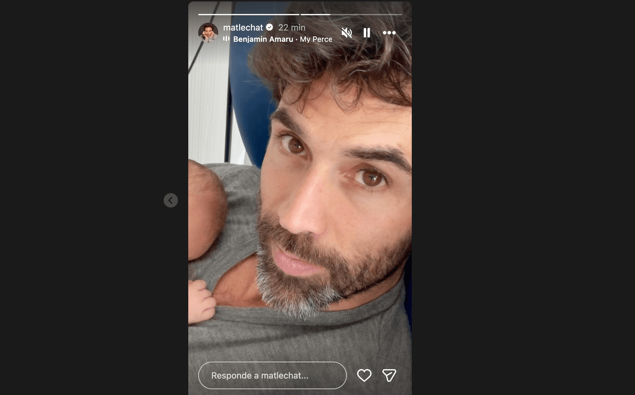 Matías Novoa publica impactante foto de su bebé recién nacido: deja ver parte de su carita