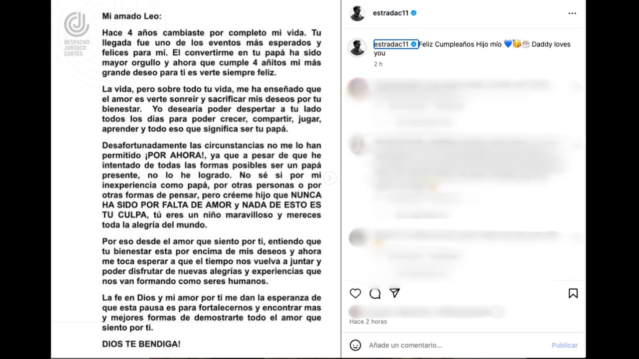 Christian Estrada lanza comunicado para felicitar a su hijo Leonel