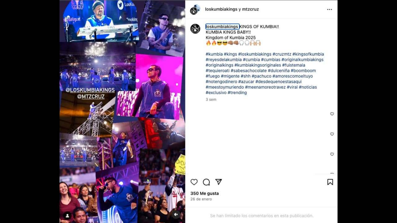 Esta fue la última publicación que hizo Cruz Martínez en Instagram