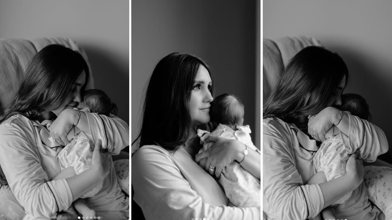 Dulce María posa con su bebé, Fernanda.
