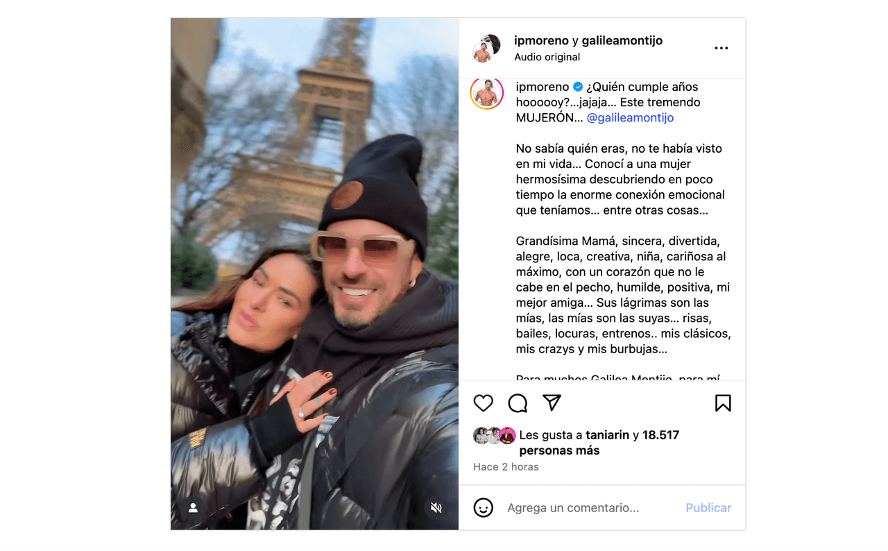 Novio de Galilea Montijo le declara su amor en pleno cumpleaños