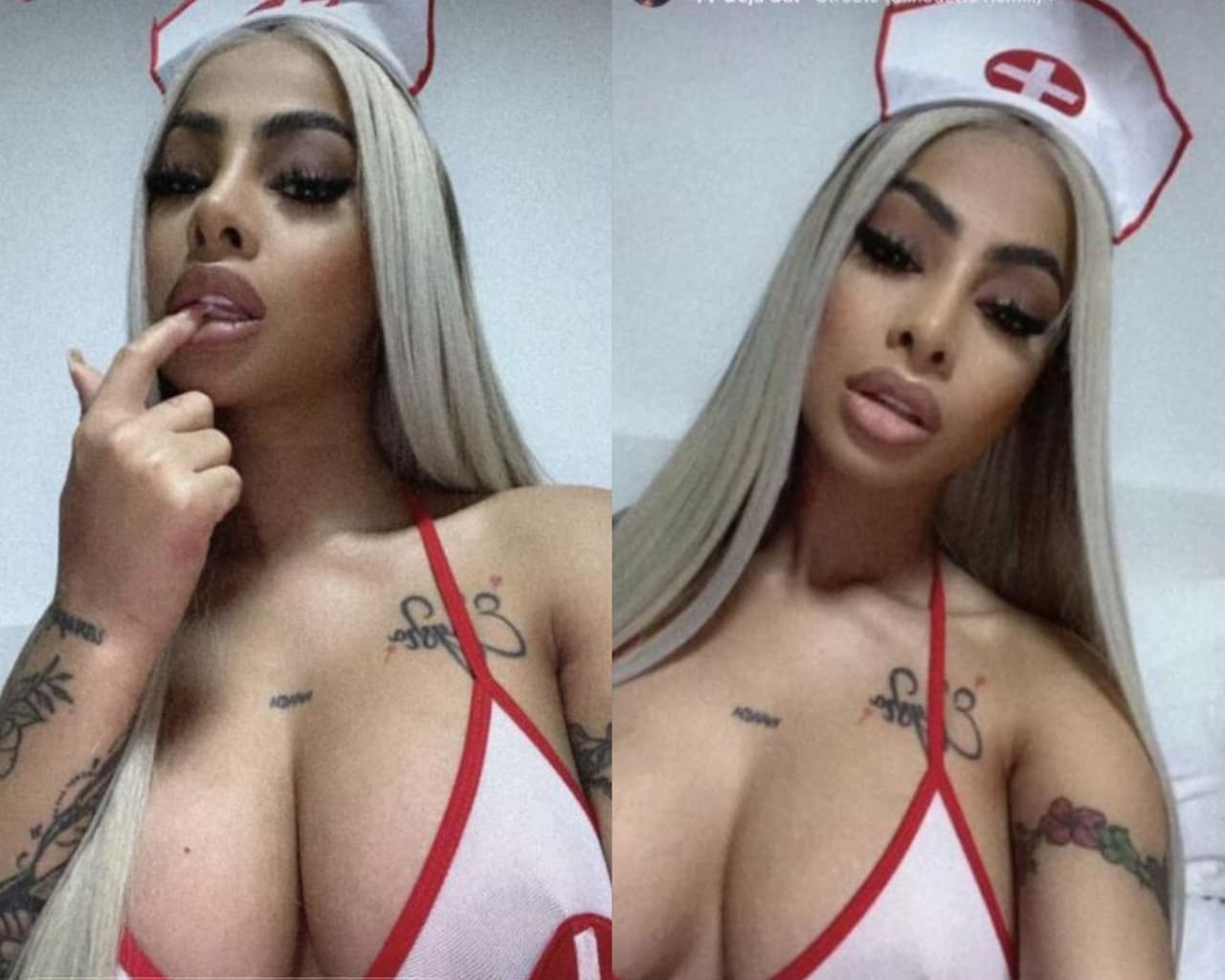 La cantante no explicó el porqué del disfraz.