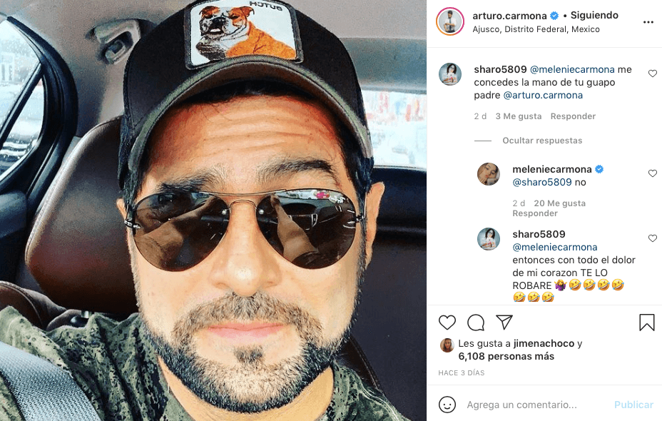 Melenie Carmona le responde a fan que pidió la mano de su padre.