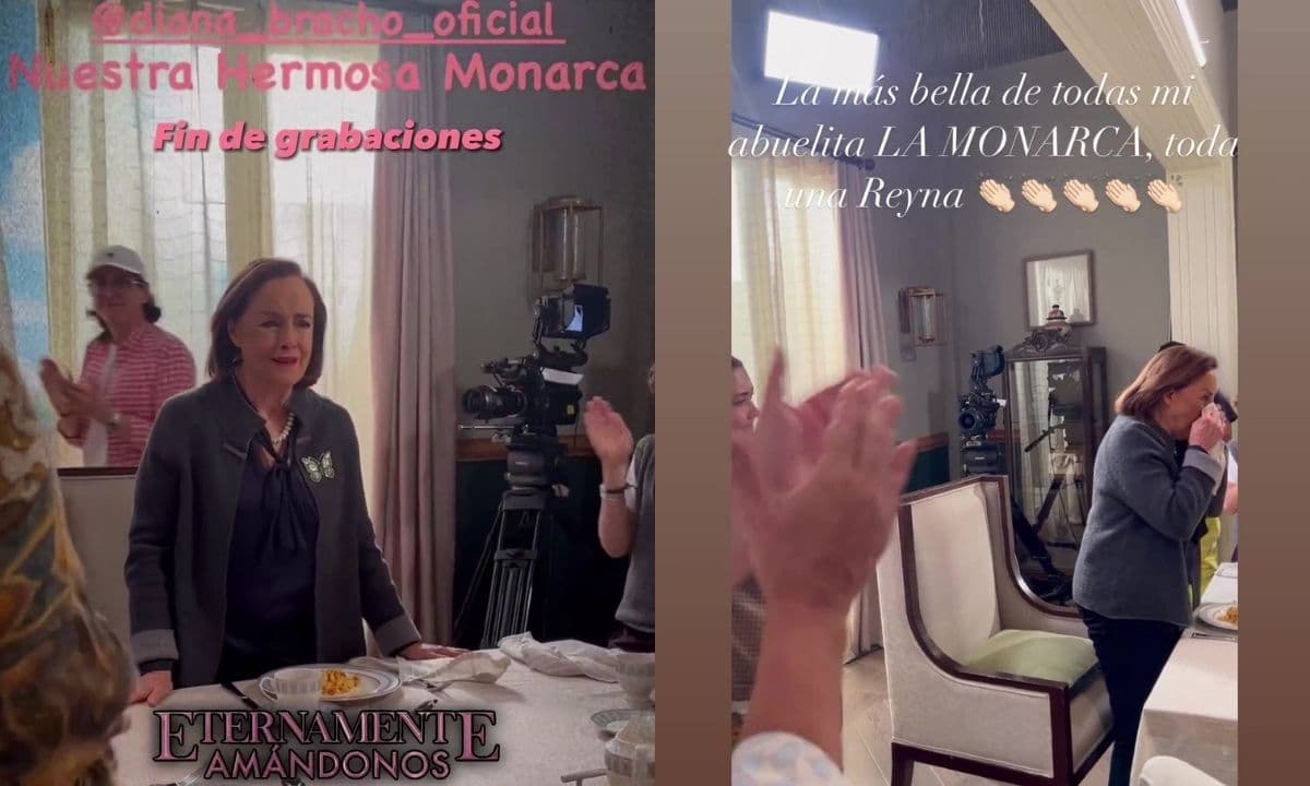 La actriz recibió el aplauso de sus compañeros de telenovela