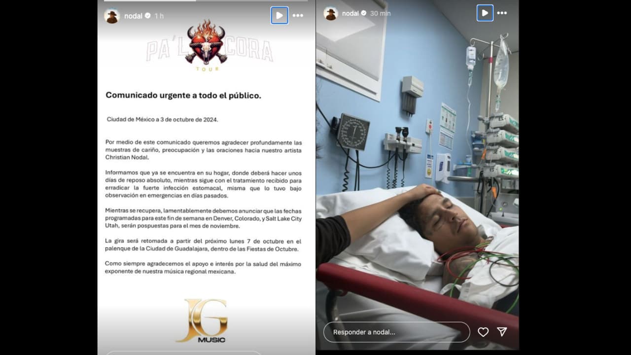 Lanzan nuevo comunicado para hablar sobre la salud de Christian Nodal