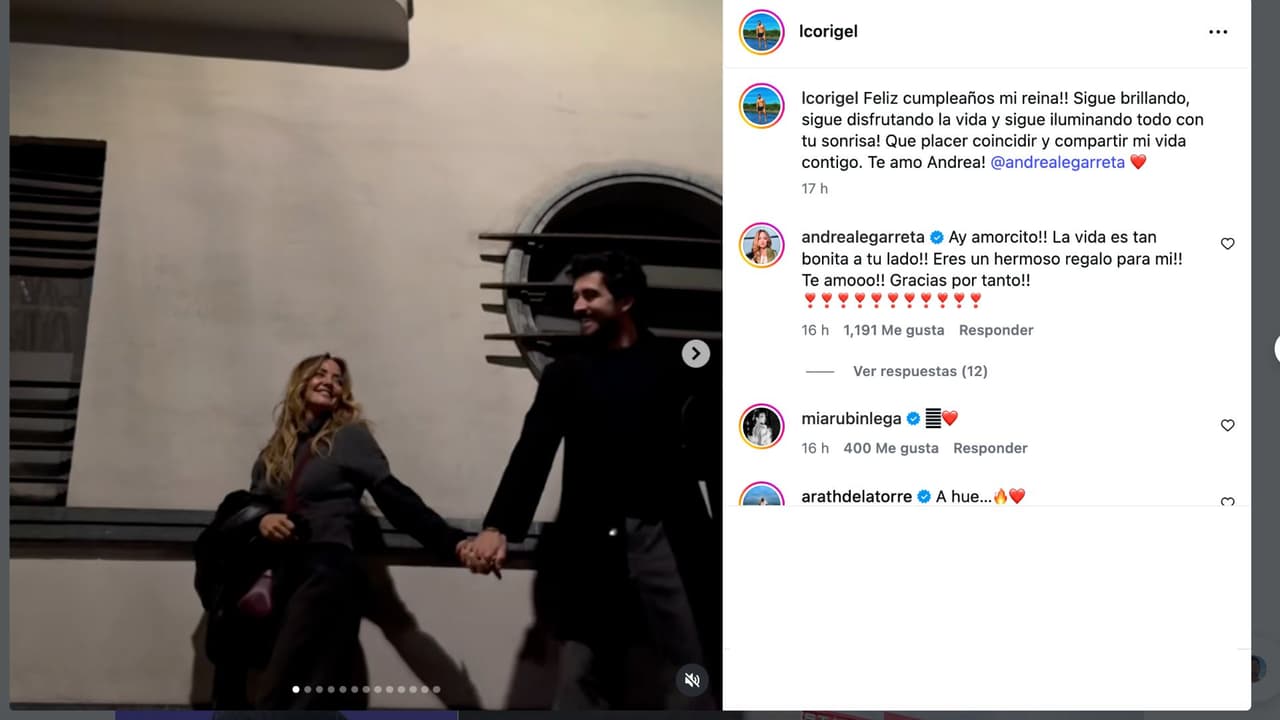 Luis Carlos Origel celebra a Andrea Legarreta.