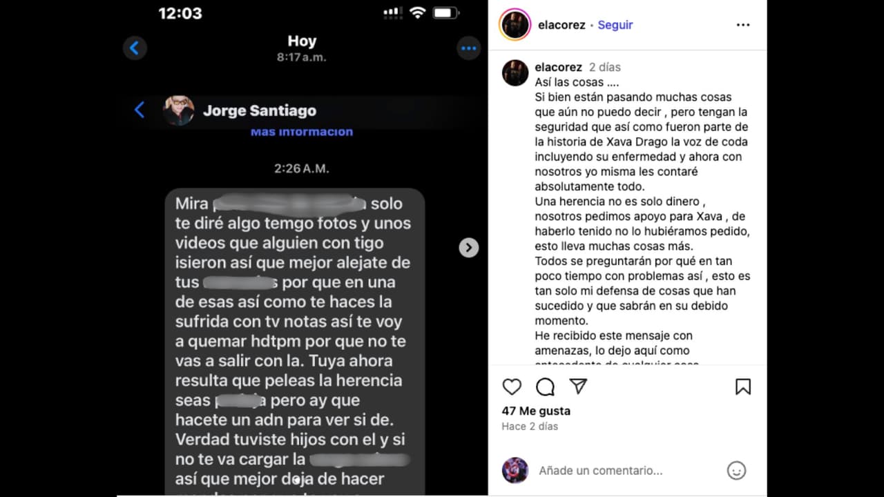 Ela Corez, pareja de Xava Drago, denuncia amenazas que ha recibido en redes