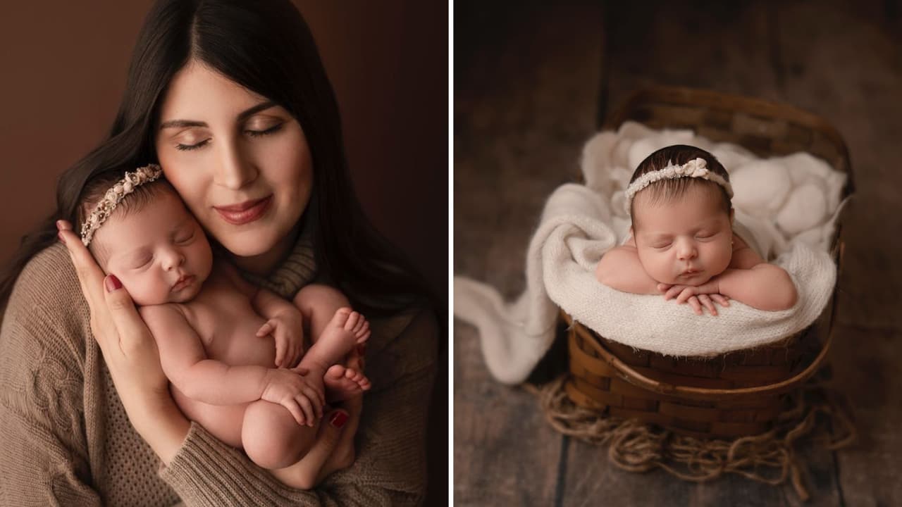 Joely presenta a su bebé, Victoria.