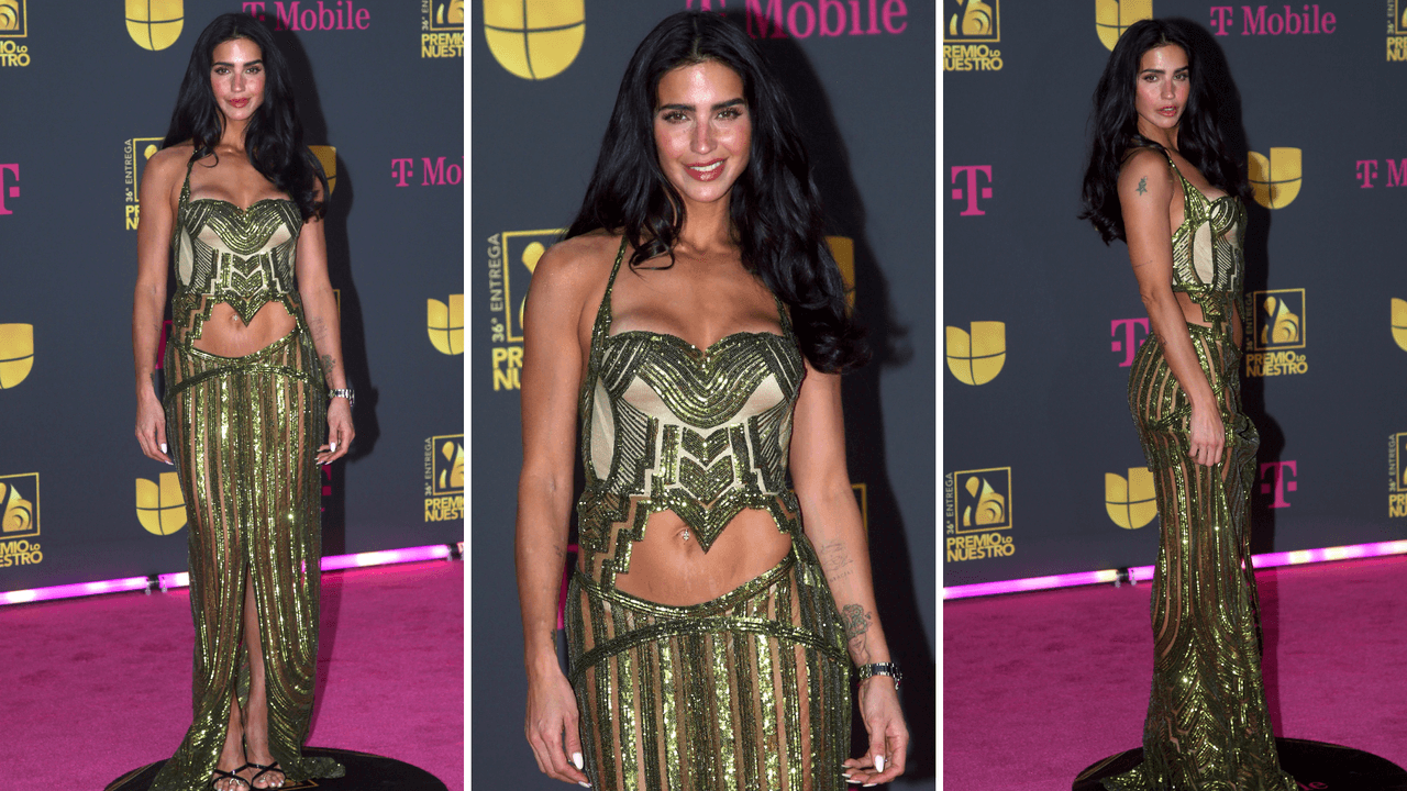 Bárbara de Regil en la alfombra magenta de Premio Lo Nuestro 2024.